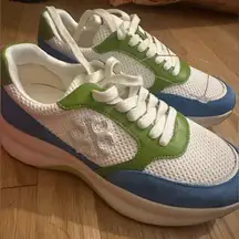 Tory Burch Women's Chevron Mesh Kick Trainer Fashion Sneaker 8.5