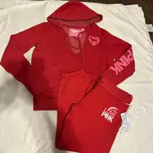 Y2K Vintage Pink Victoria’ Secret Hoodie and Sweatpants Set