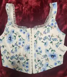 NWT Altar'd State Alex Floral Corset In blue Size L
