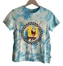 Vans SpongeBob SquarePants Cotton Tie Dye Tee Shirt NEW