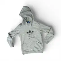 Adidas Originals Grey Trefoil Pullover Cozy Hoodie Women's M