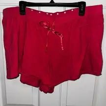 Cacique elastic waist drawstring cotton pajama shorts pocket size 18/20