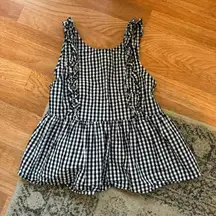XS Buffalo Check Sleeveless Top