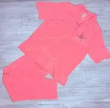 Vintage short sleeve shirt button front / long pants outfit golden girls blanch