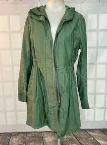 Uniqlo army green hooded utility jacket size Medium