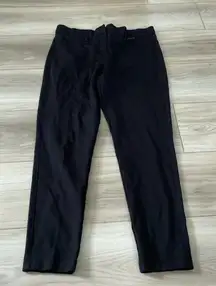 Mario Serrani Italy Black Straight Leg Mid Rise Ankle Dress Pants‎ Size Medium