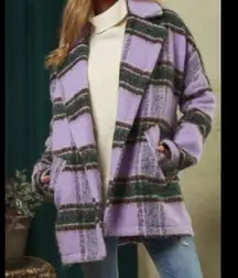 Purple Plaid Coat