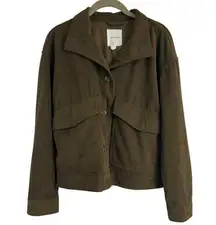 Avec Les Filles Anthropologie Corduroy Oversized Shirt Jacket Women's S Western