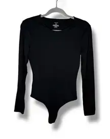 NUUDS‎ Black Long Sleeve Crew Neck Thong Bodysuit Women's Size M