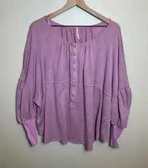 Free People‎ Marla Henley Oversized Knit Top