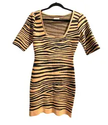 Animal Print Knit Bodycon Short Dress Small NWOT
