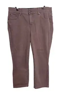 Torrid Jeans Womens 14 Purple Bombshell Skinny Crop High Rise Stretch