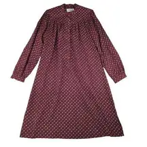 Vintage Parade Long Sleeve Button-up Dress Midi Women's Size 14