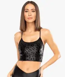 Koral Norah Infinity Sports Bra in shiny Black Leopard