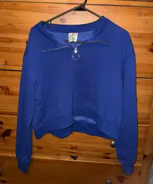 Divided H&M Women’s Cropped Quarter Zip Oversized Medium 