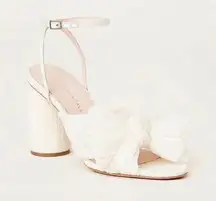 Loeffler Randall Camellia Pearl Pleated Bow Heel Size 10 DIRTY