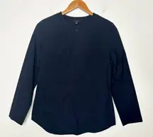 COS Top Womens Size 8 Navy Tailored Office Siren Professional Work Classic Event