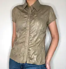 vintage green thin flowy blouse fairy earth core