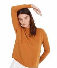 Madewell Cashmere Sweater Warm Orange Mock neck long sleeve S