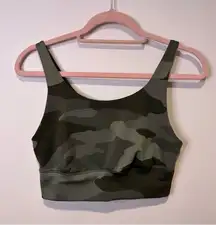 offline by aerie green camo sports bra size medium