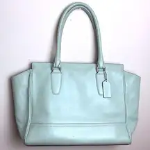 Coach Candace Mint Green Blue Purse Bag Pocketbook