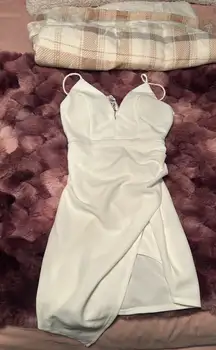 white mini dress