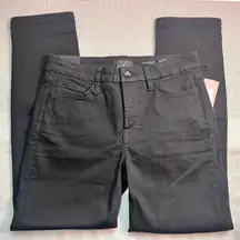 7 For All Mankind Jen7 Women's Size 6 Black‎ Slim Boyfriend Stretch Denim Jeans