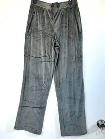 SKIMS NWT Gunmetal Soft Velour  Drawstring Track Pants- Size Medium