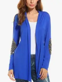 Xiao niu niu blue and gold cardigan