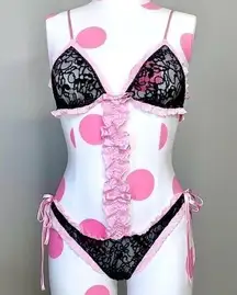 Victoria’s Secret Side Tie The Lacie Ruffle Teddy