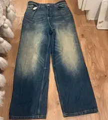 Bershka WOMENS  Dark Blue wide leg 15 waist around 30