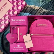 Juicy Couture //  Vibrant Pink Backpack and Card Case Set
