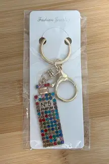 No 5 Parfum Colorful Perfume Bottle Key Chain Bag Charm NEW