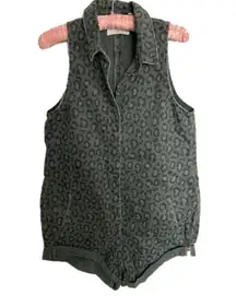 ONE Teaspoon Braxton Romper Leopard XS