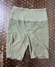 Wild Fable Olive‎ Green High Waisted Ribbed Waist Bike Shorts S