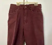 Bill Blass Burgundy Jeans size 10. Straight Leg. EUC.