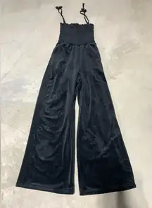 Juicy couture black velour jumpsuit small