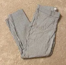Cropped Straight Striped Pants