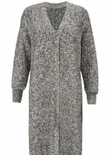 CAbi Size Small Coffee Shop Cardigan‎ Duster Gray Rainbow Metallic Cozy Warm