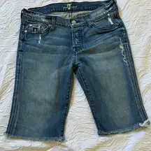 7 for all mankind Distressed Denim Shorts