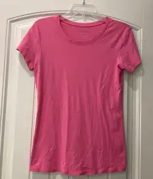 Lilly Pulitzer Pink Lexie 100% Cotton Short Sleeve Crew T Tee Shirt Top L