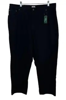 NEW LL‎ Bean Original Fit Relaxed Black Jeans Size 20 Petite Dbl L 299539 Cotton