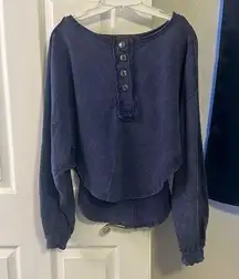 Navy Free People Top