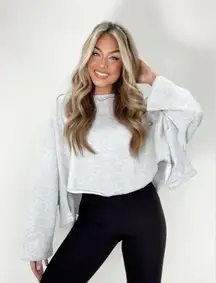 BUCKETLIST Women's Light Gray Sweatshirt Size S