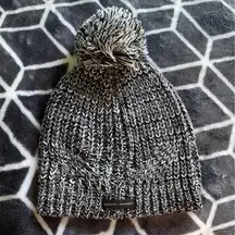 Rebecca Minkoff Marled Beanie black white pom pom