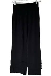 Matilda Jane  Black Pull On Tiered Layered Wide Leg Flare Palzaazo  Pants medium