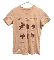 Wrangler “Long Live Cowgirls” Tee Rodeo Western Cowgirl Graphic Tee S