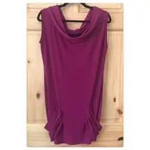 ABI Ferrin draped cowl neck jersey knit dress size S