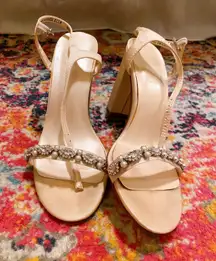 White Silk Heels