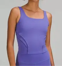 Lululemon  Nulu and Mesh-Back Shelf-Bra Yoga Tank Top Charged Indigo size 8